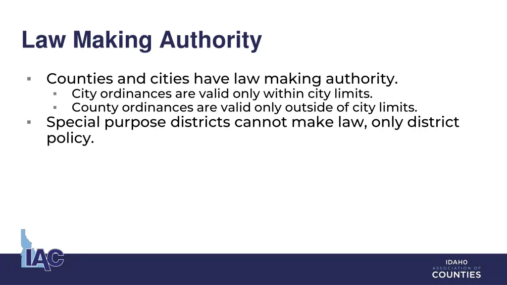 law making authority