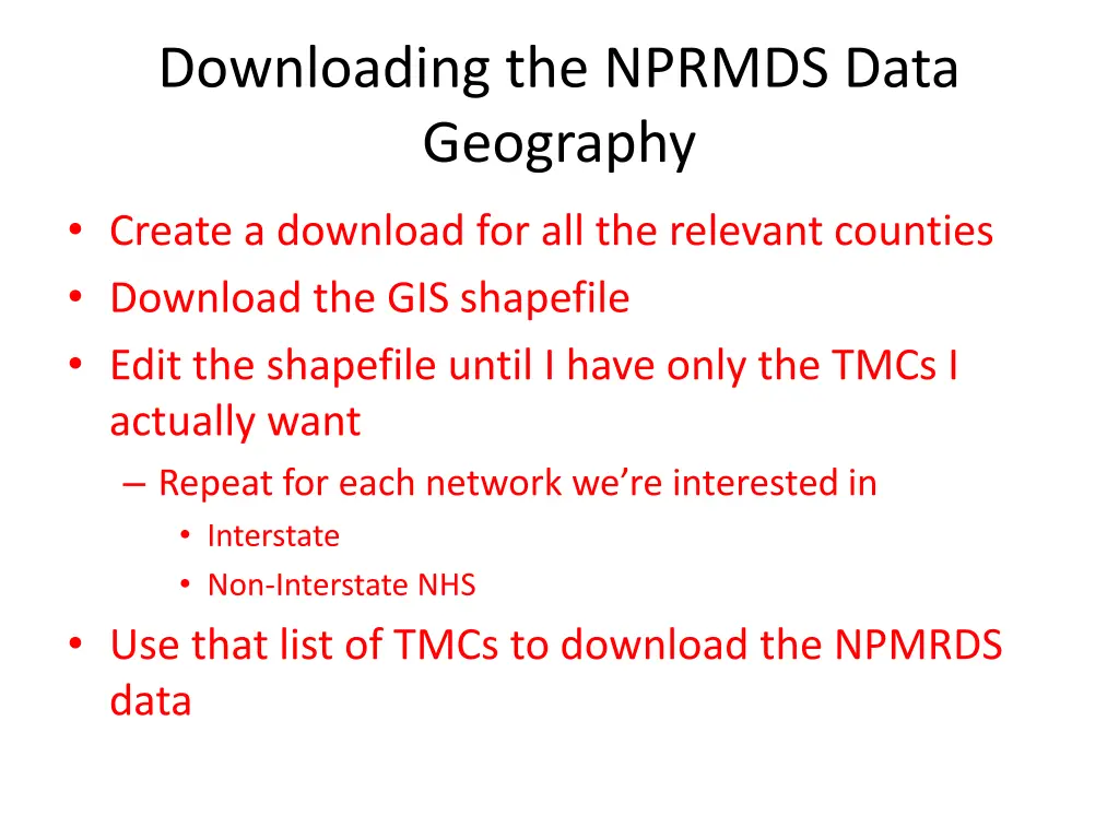 downloading the nprmds data geography 1