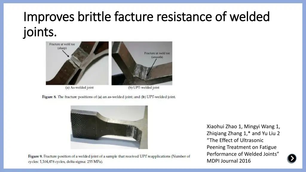 improves brittle facture resistance of welded