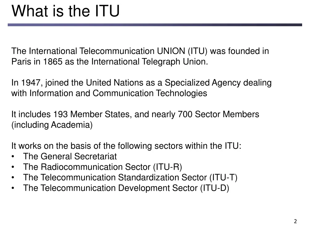 what is the itu