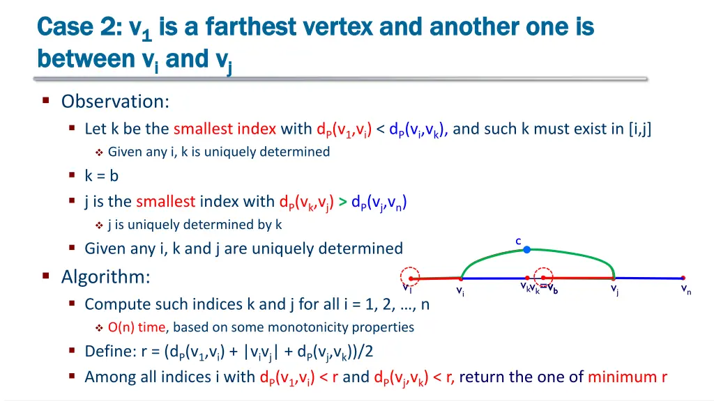 case 2 v case 2 v 1 1 is a farthest vertex