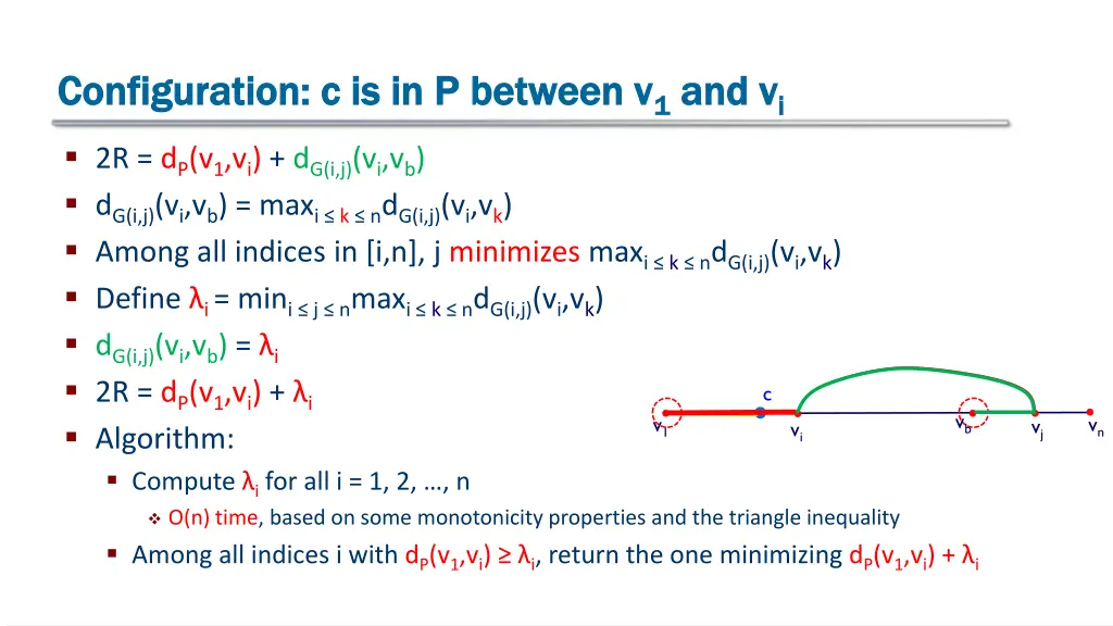 configuration c is in p between v configuration 1