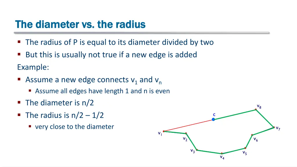 the diameter vs the radius the diameter