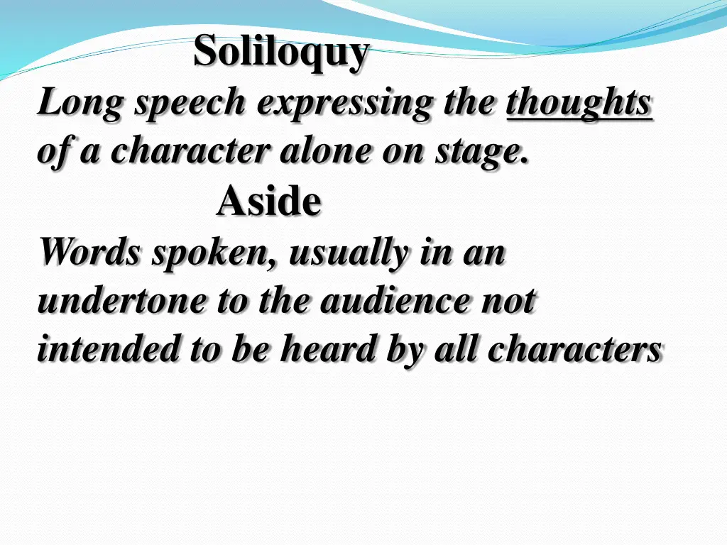 soliloquy