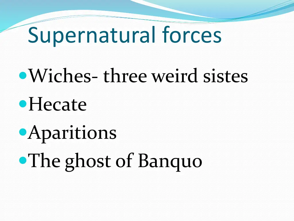 supernatural forces