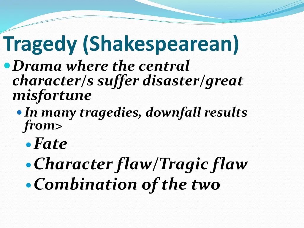 tragedy shakespearean drama where the central