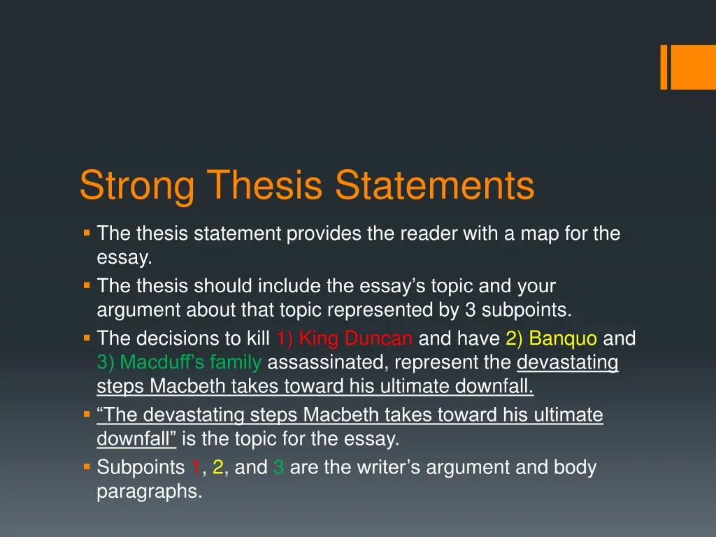 strong thesis statements