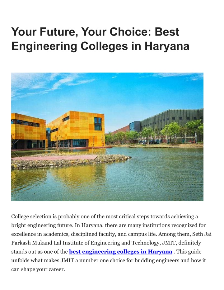 your future your choice best engineering colleges