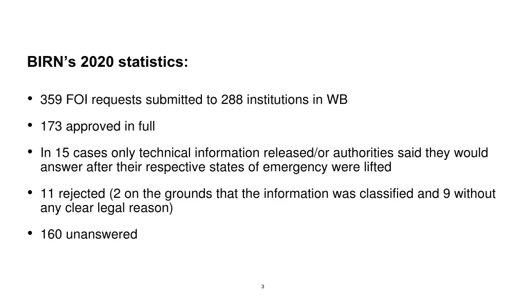 birn s 2020 statistics