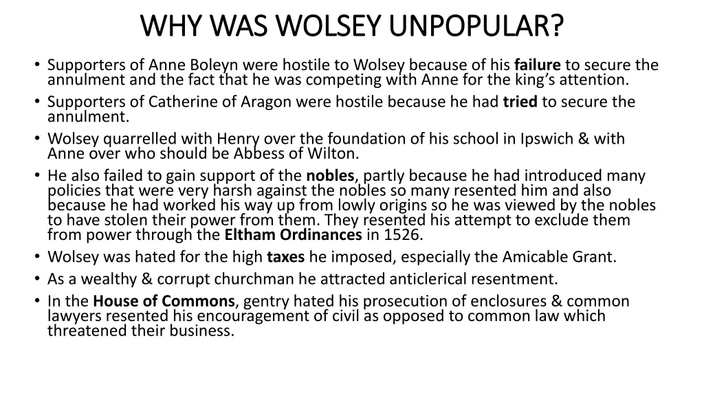 why was wolsey unpopular why was wolsey unpopular