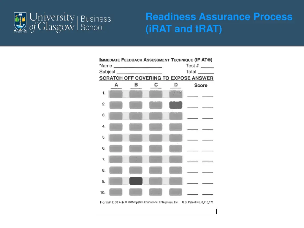 readiness assurance process irat and trat 1