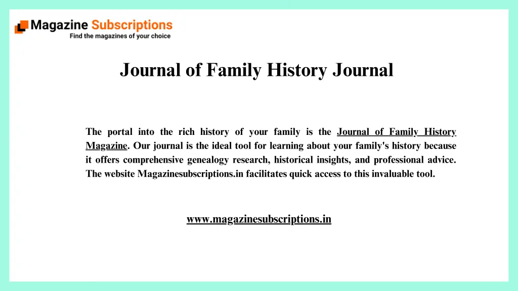 journal of family history journal