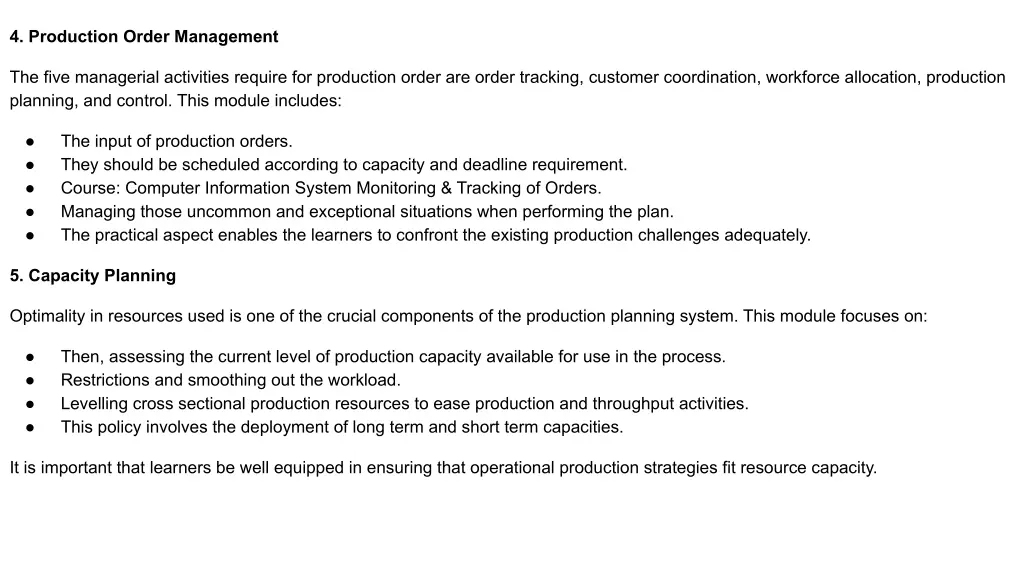 4 production order management