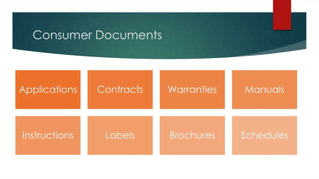 consumer documents