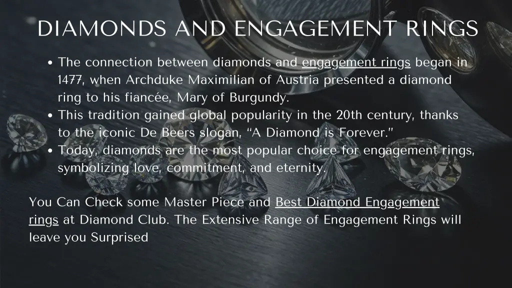 diamonds and engagement rings