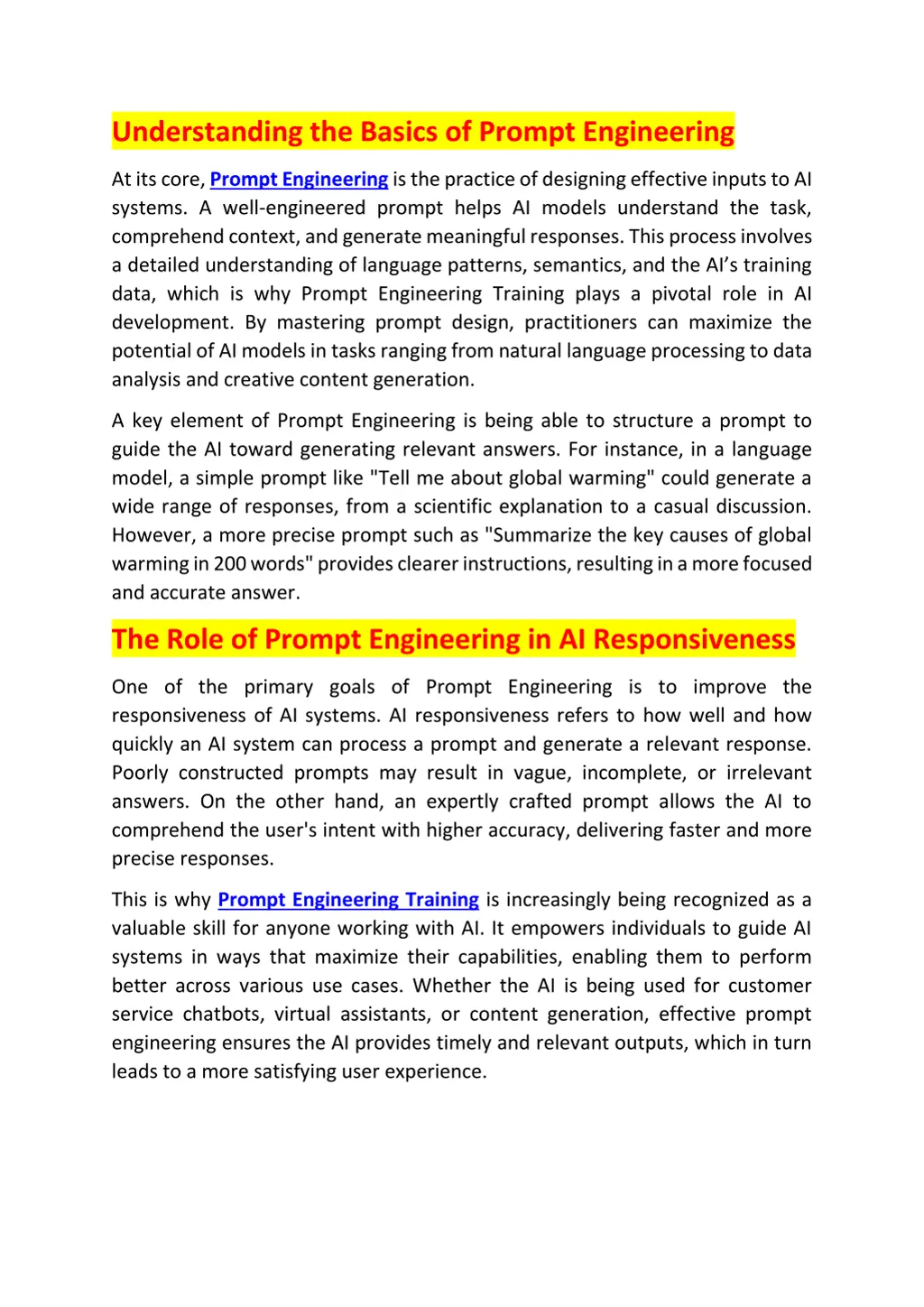 understanding the basics of prompt engineering