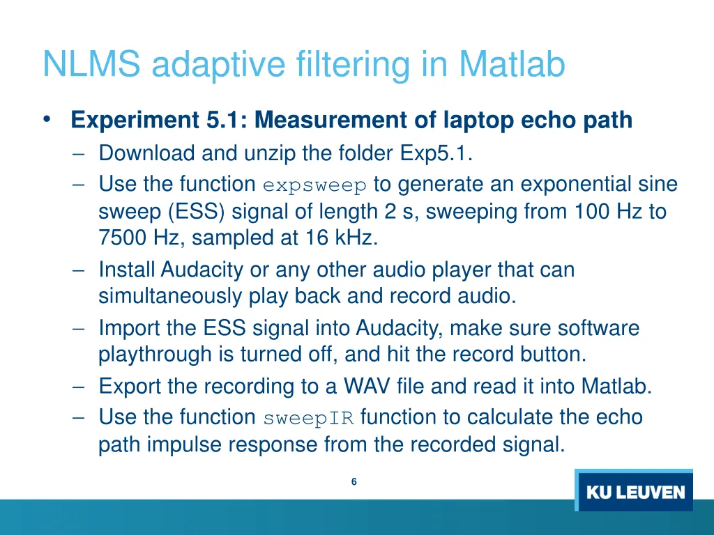 nlms adaptive filtering in matlab