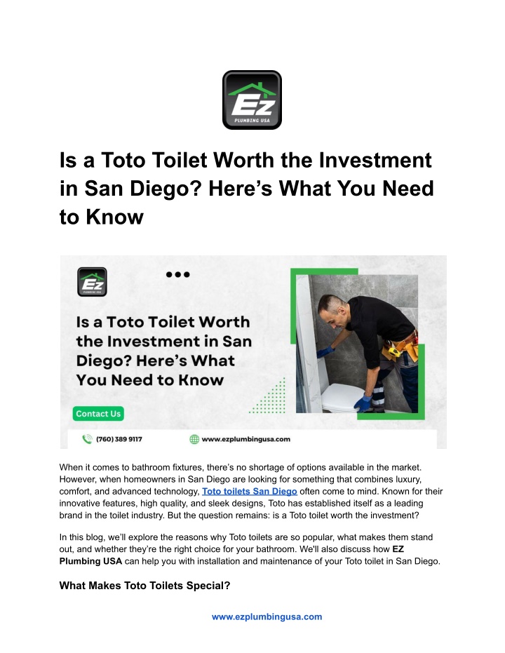 is a toto toilet worth the investment