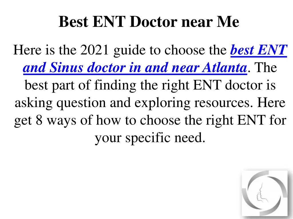 best ent doctor near me