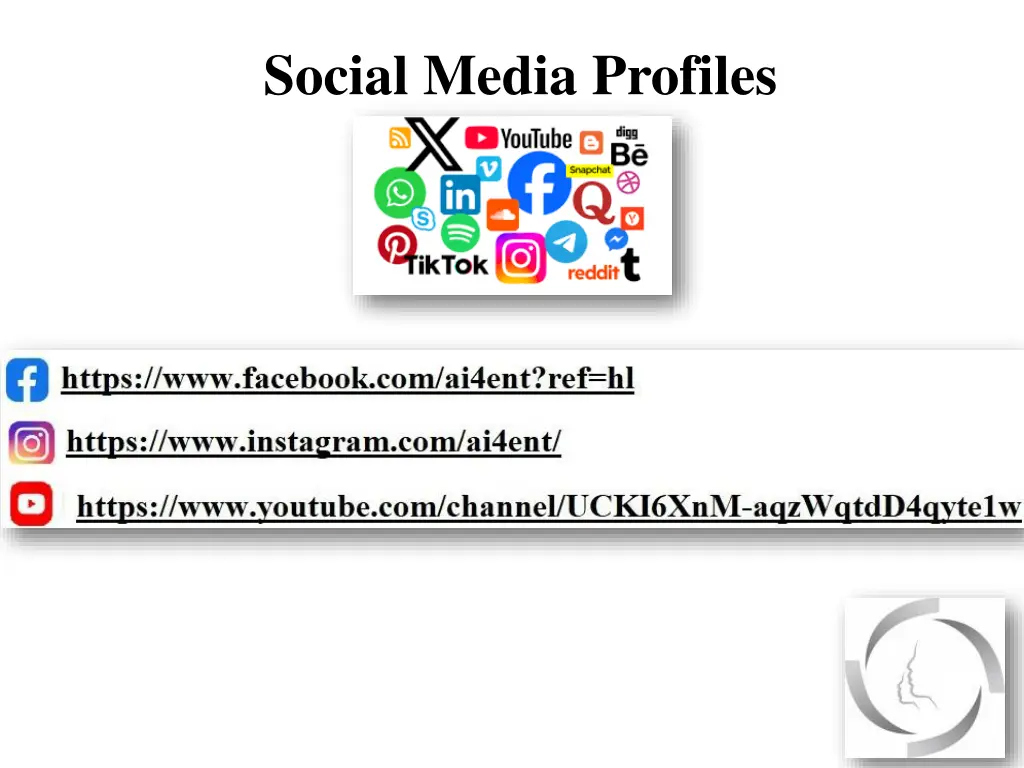 social media profiles