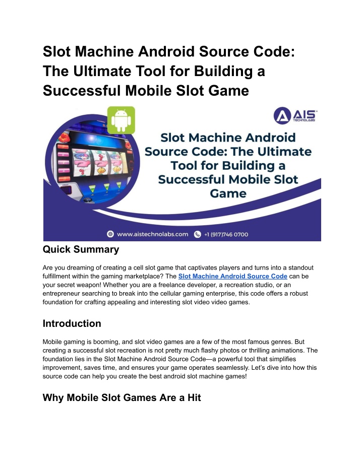 slot machine android source code the ultimate