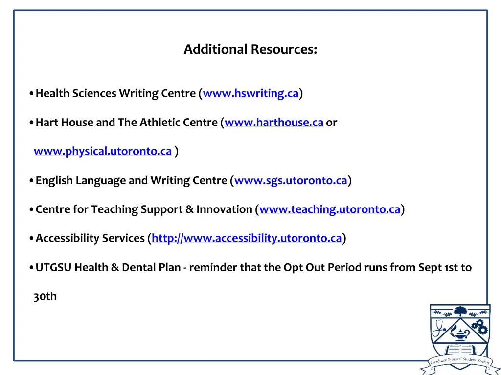 additional resources