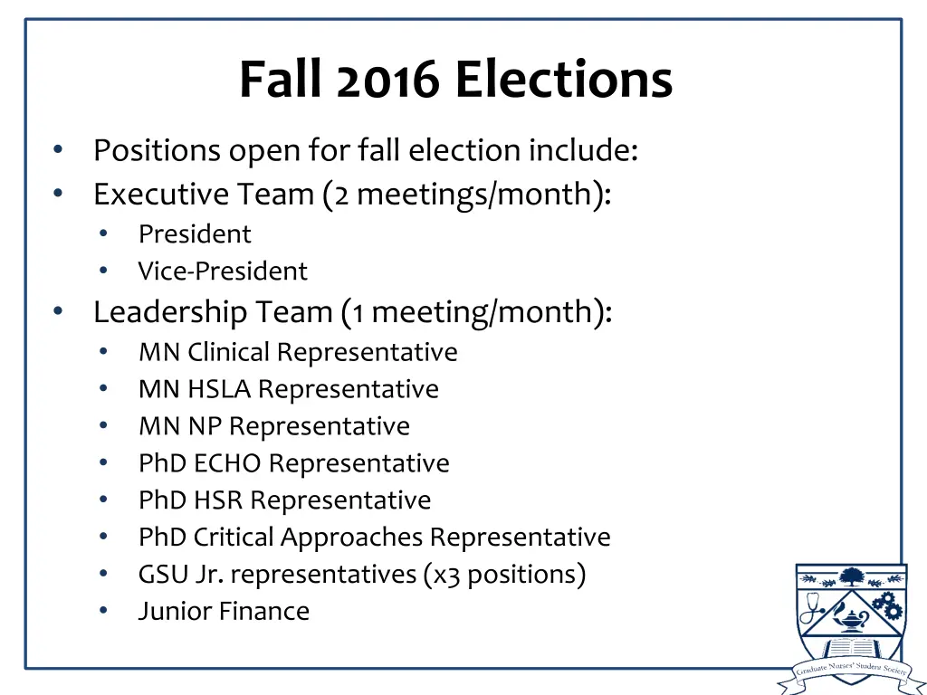 fall 2016 elections