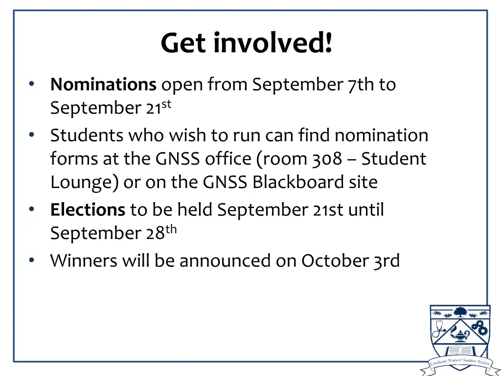 get involved
