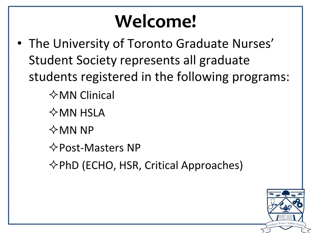 welcome
