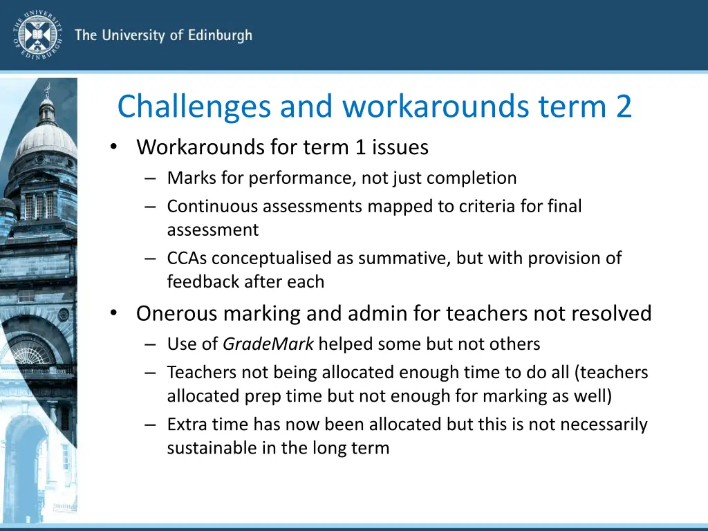 challenges and workarounds term 2 workarounds