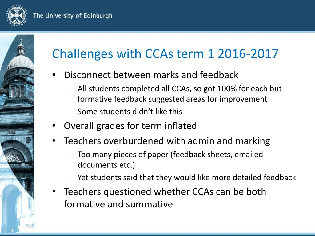 challenges with ccas term 1 2016 2017