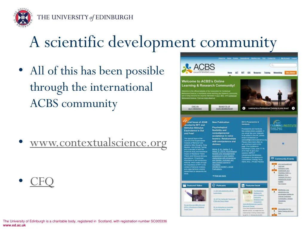 a scientific development community