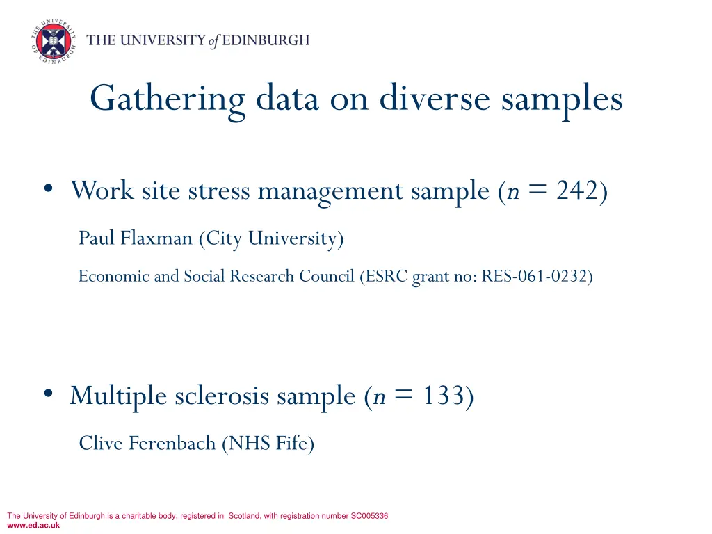 gathering data on diverse samples 1