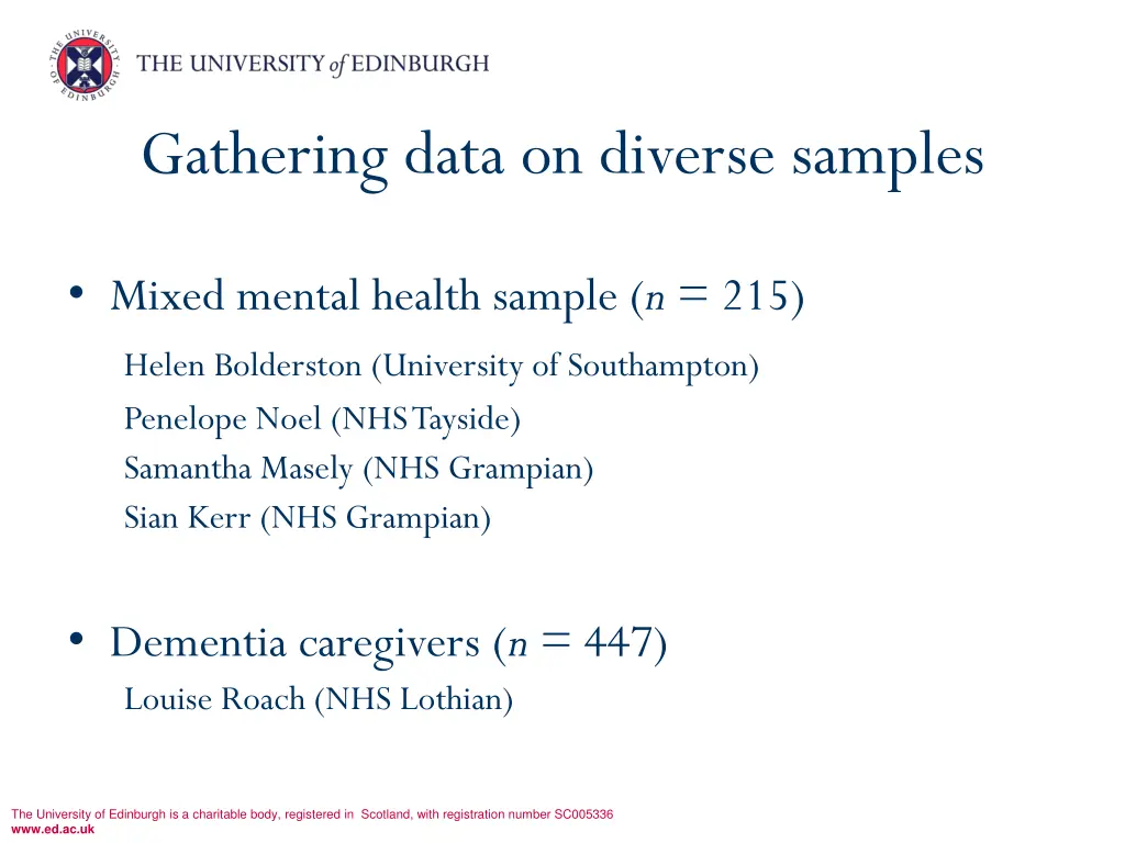 gathering data on diverse samples 2