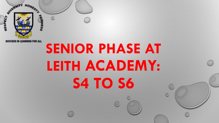 senior phase at leith academy s4 to s6