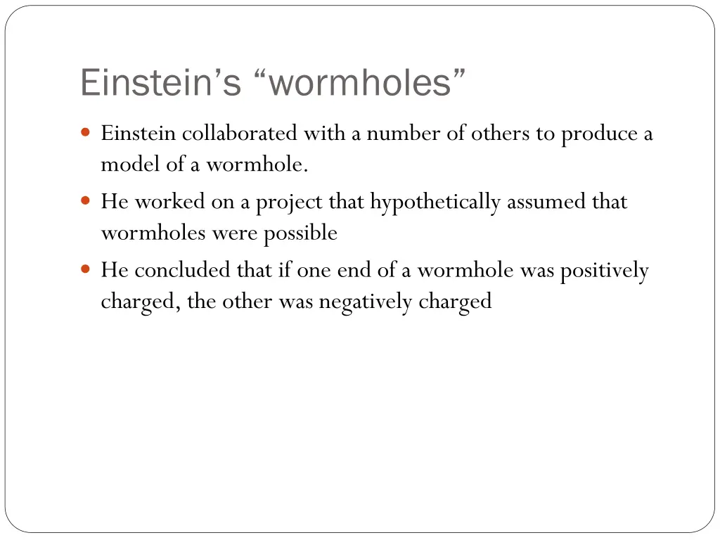 einstein s wormholes