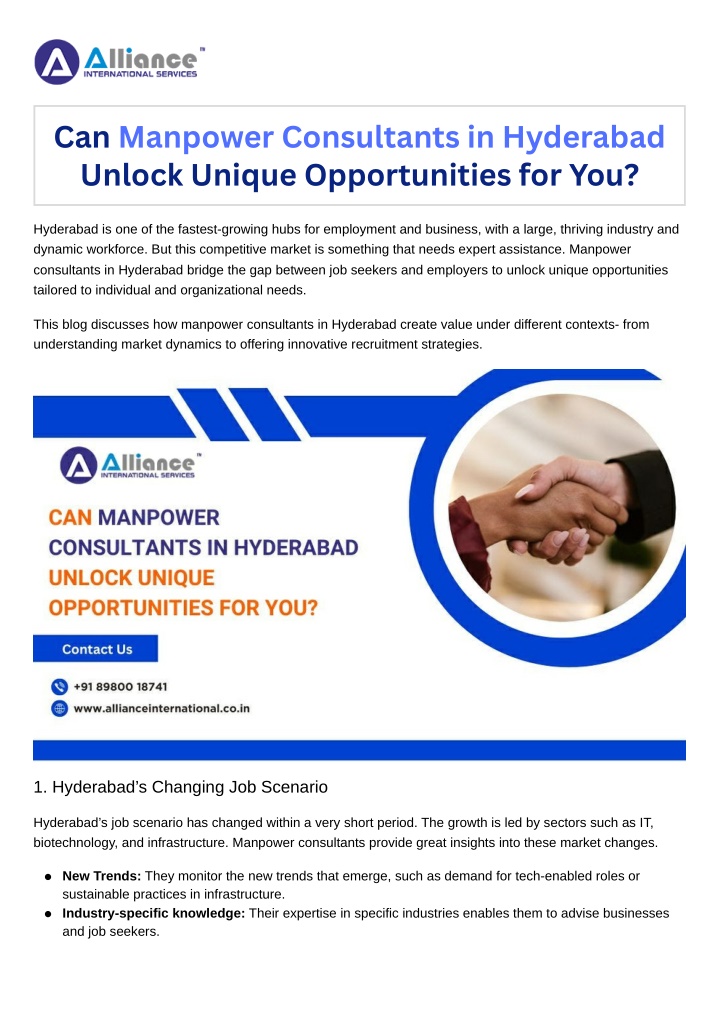 can manpower consultants in hyderabad unlock