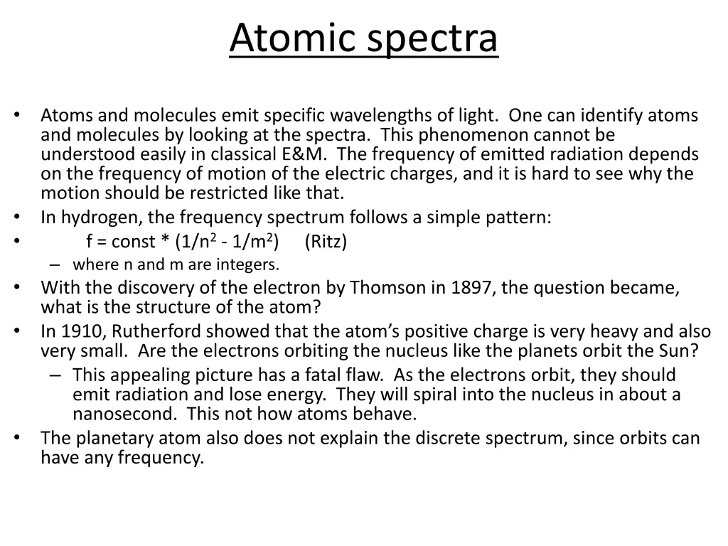 atomic spectra