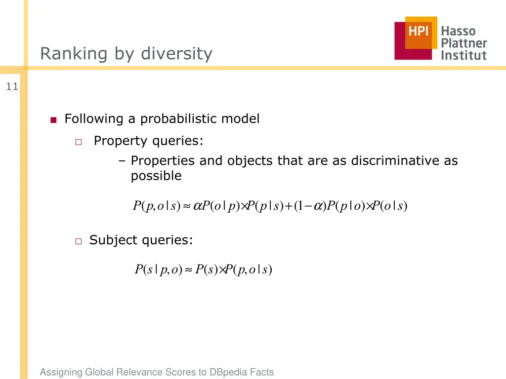 ranking by diversity