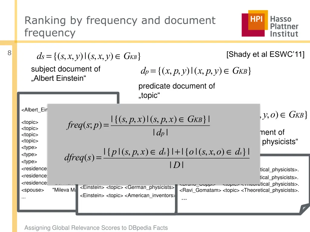 ranking by frequency and document frequency