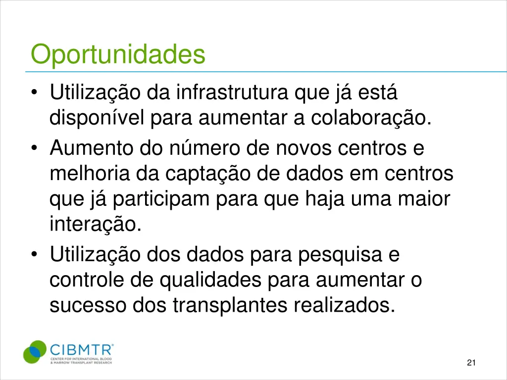 oportunidades utiliza o da infrastrutura