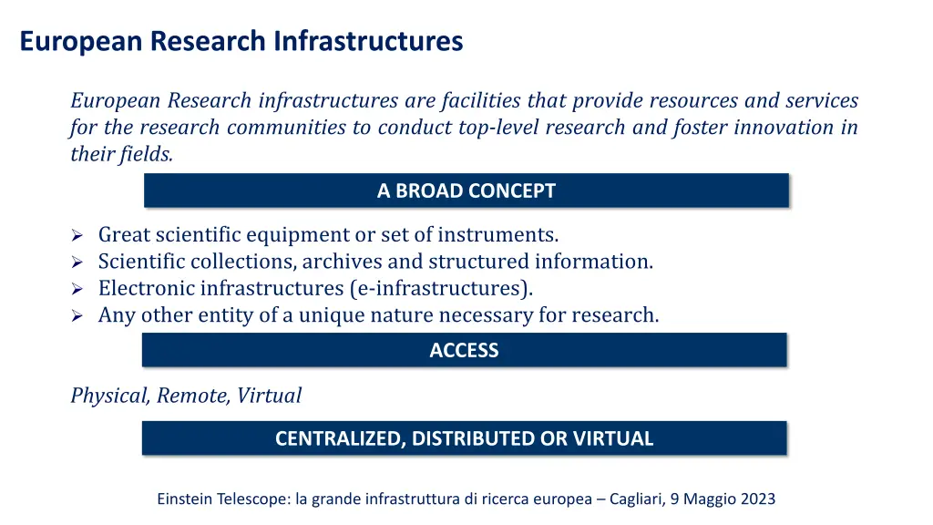 european research infrastructures