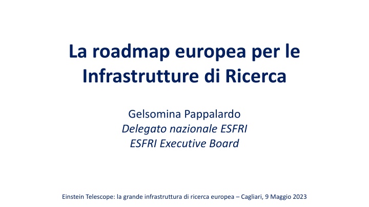 la roadmap europea per le infrastrutture