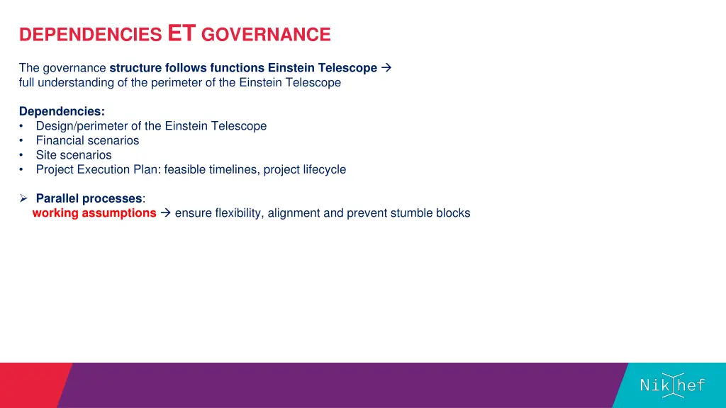 dependencies et governance