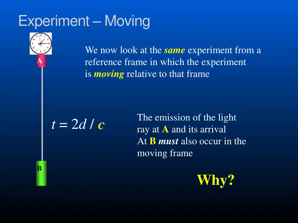 experiment moving