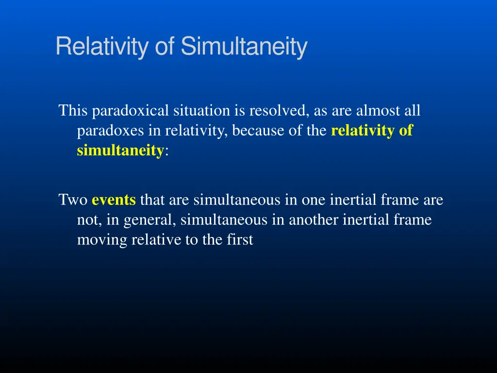 relativity of simultaneity