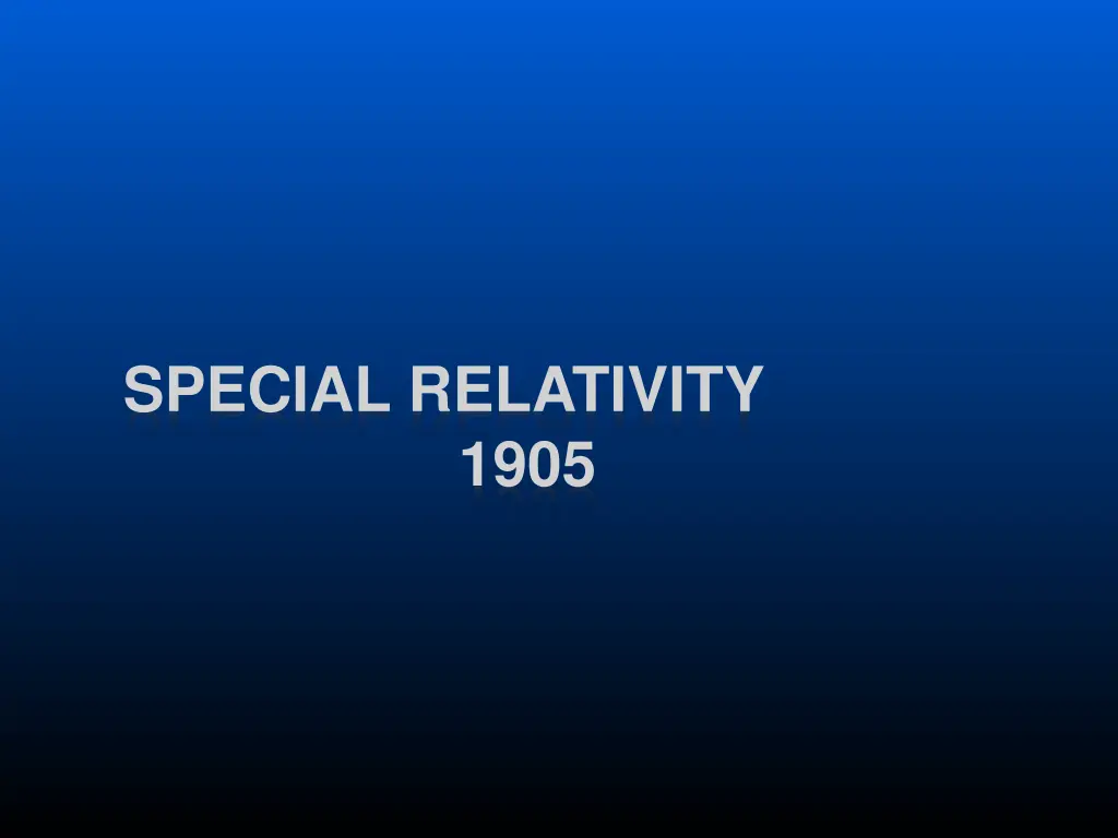 special relativity