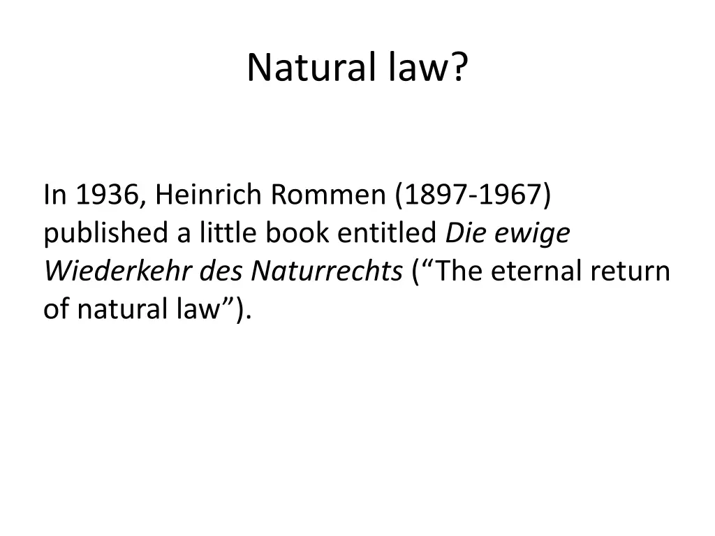 natural law