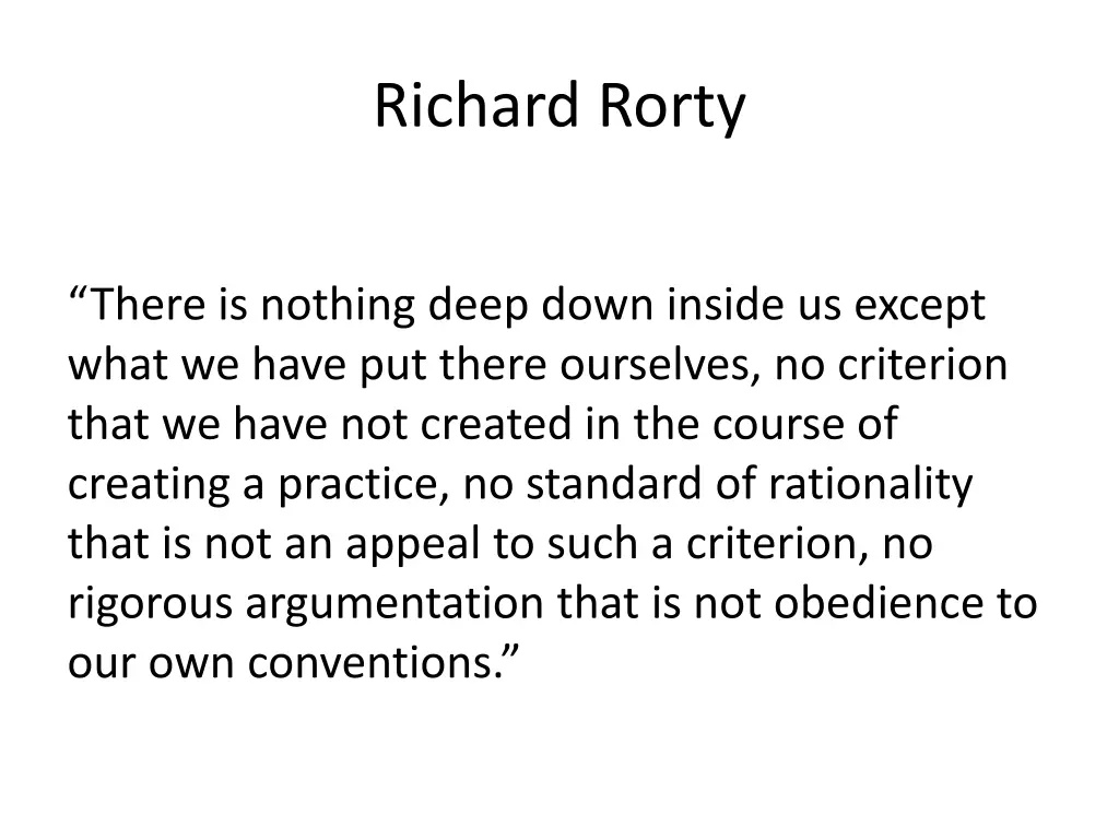 richard rorty