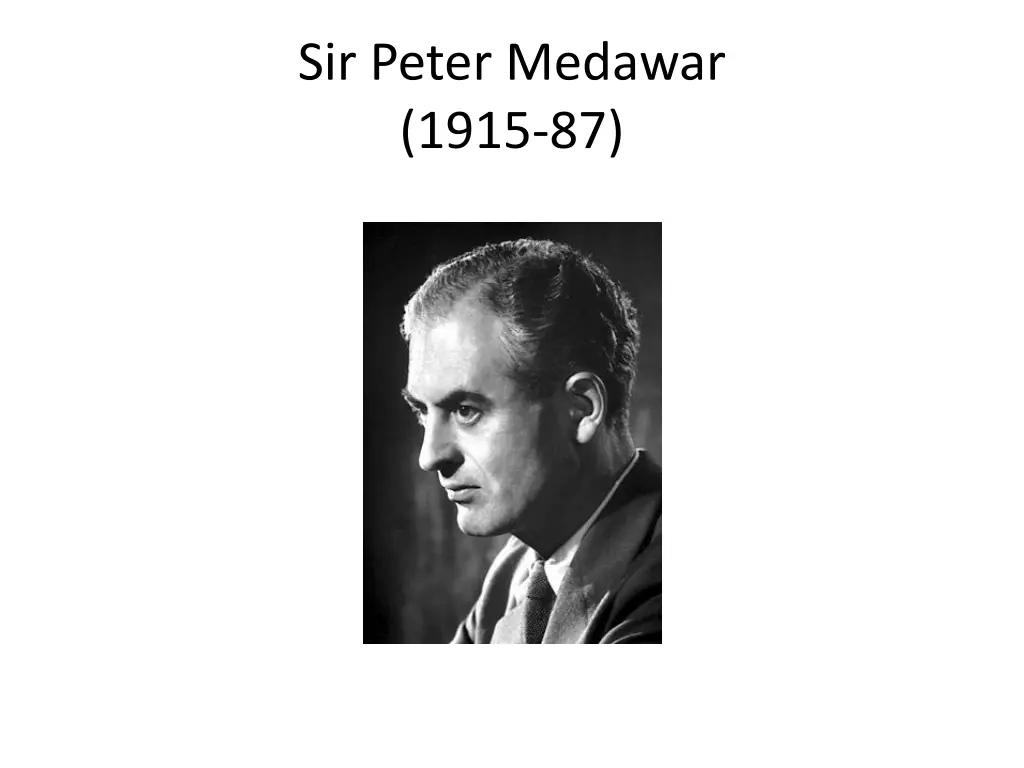 sir peter medawar 1915 87